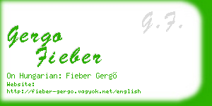 gergo fieber business card